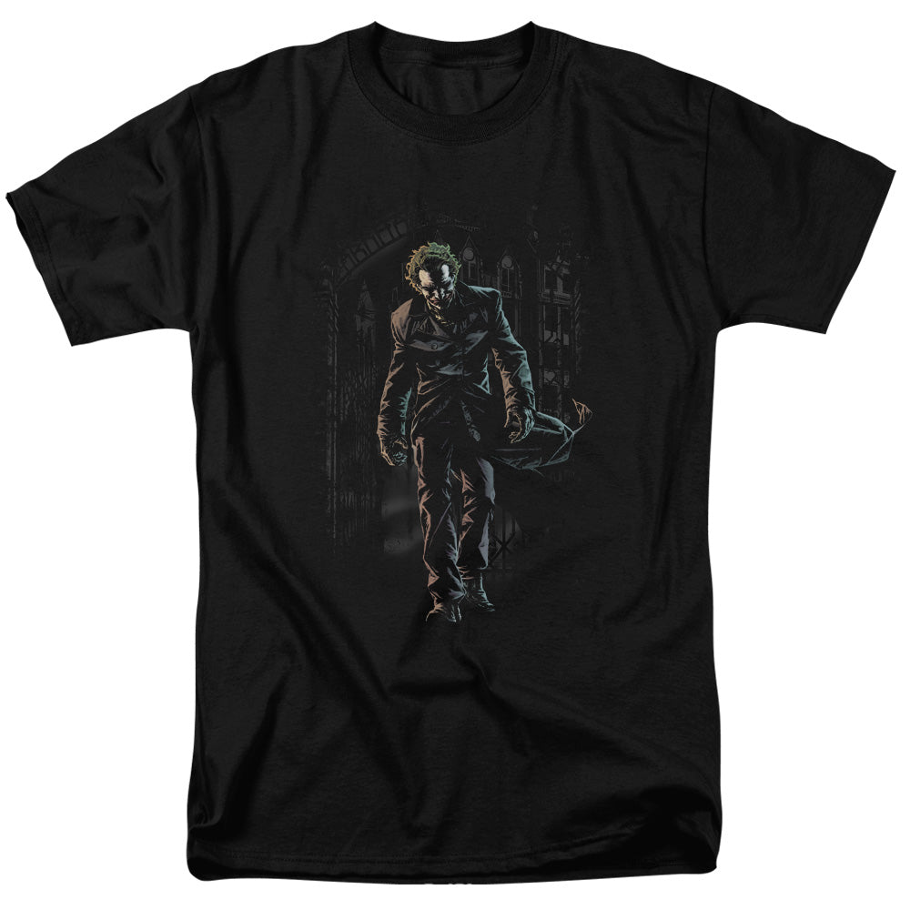 Batman - Joker Leaves Arkham - Short Sleeve Adult 18/1 - Black T-shirt
