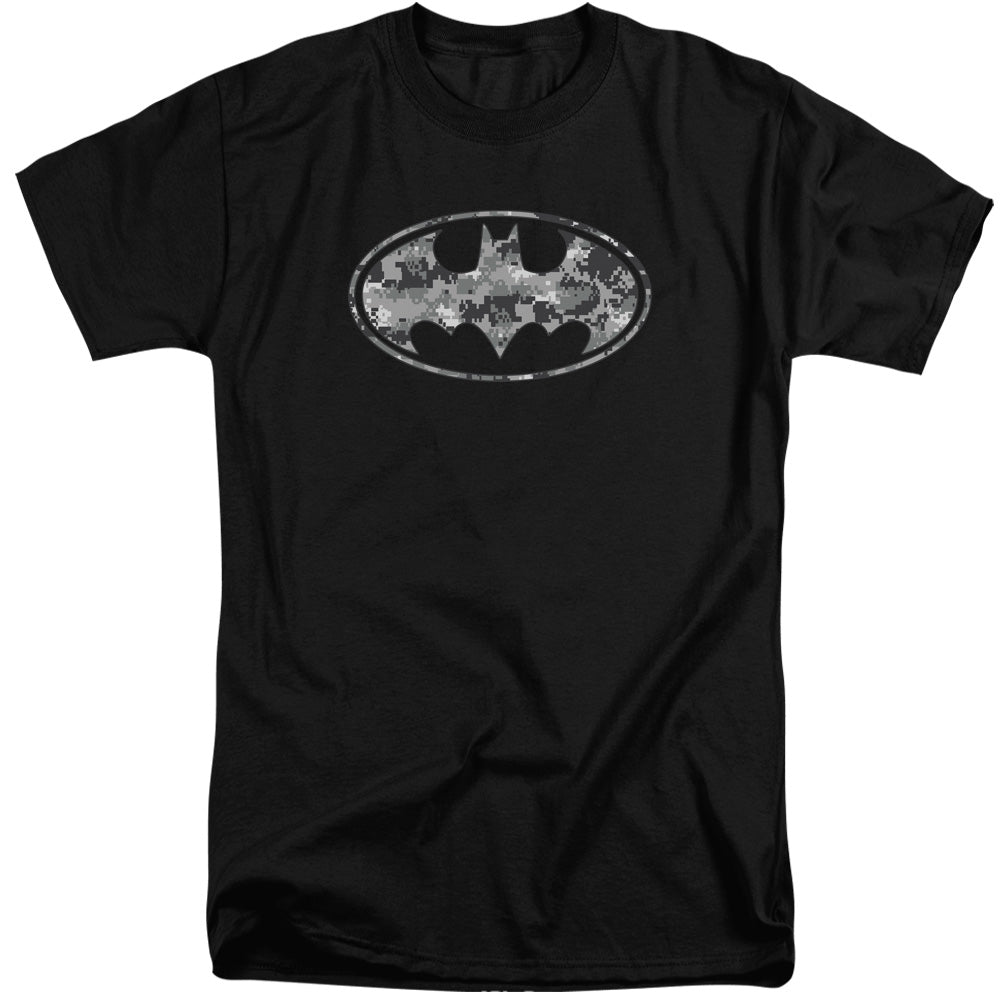 Batman - Urban Camo Shield - Short Sleeve Adult Tall - Black T-shirt