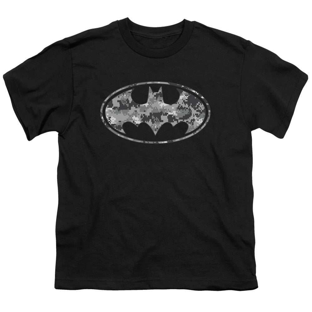 Batman - Urban Camo Shield - Short Sleeve Youth 18/1 - Black T-shirt