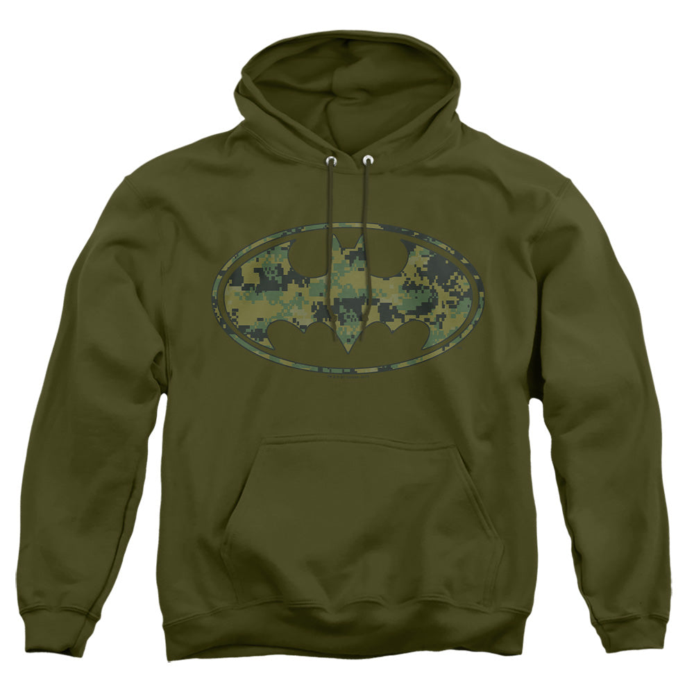 Batman - Marine Camo Shield - Adult Pull-over Hoodie - Military Green
