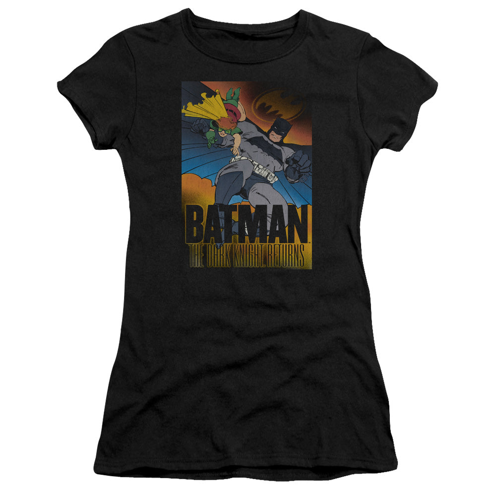 Batman - Dk Returns - Short Sleeve Junior Sheer - Black T-shirt