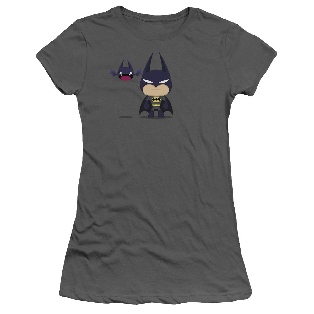 Batman - Cute Batman - Short Sleeve Junior Sheer - Charcoal T-shirt