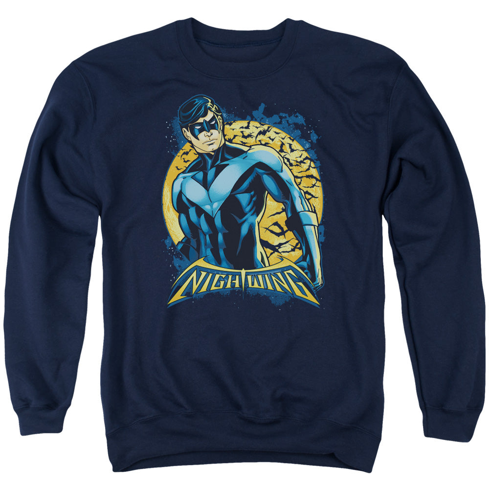 Batman - Nightwing Moon - Adult Crewneck Sweatshirt - Navy
