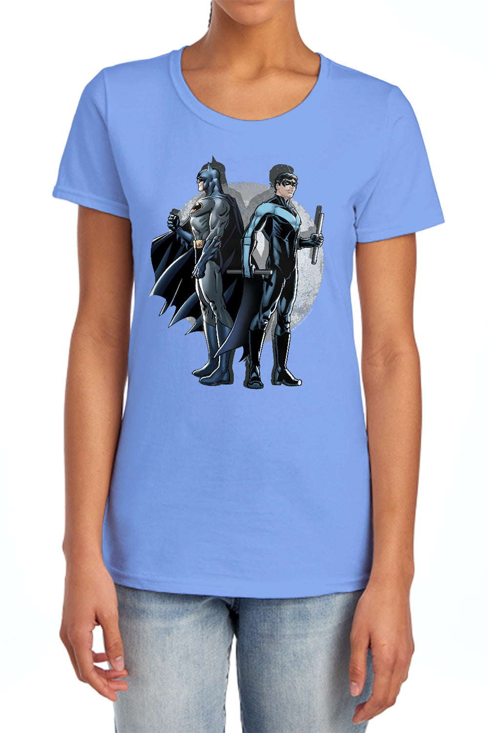 Batman - Spotlight - Short Sleeve Womens Tee - Charcoal T-shirt