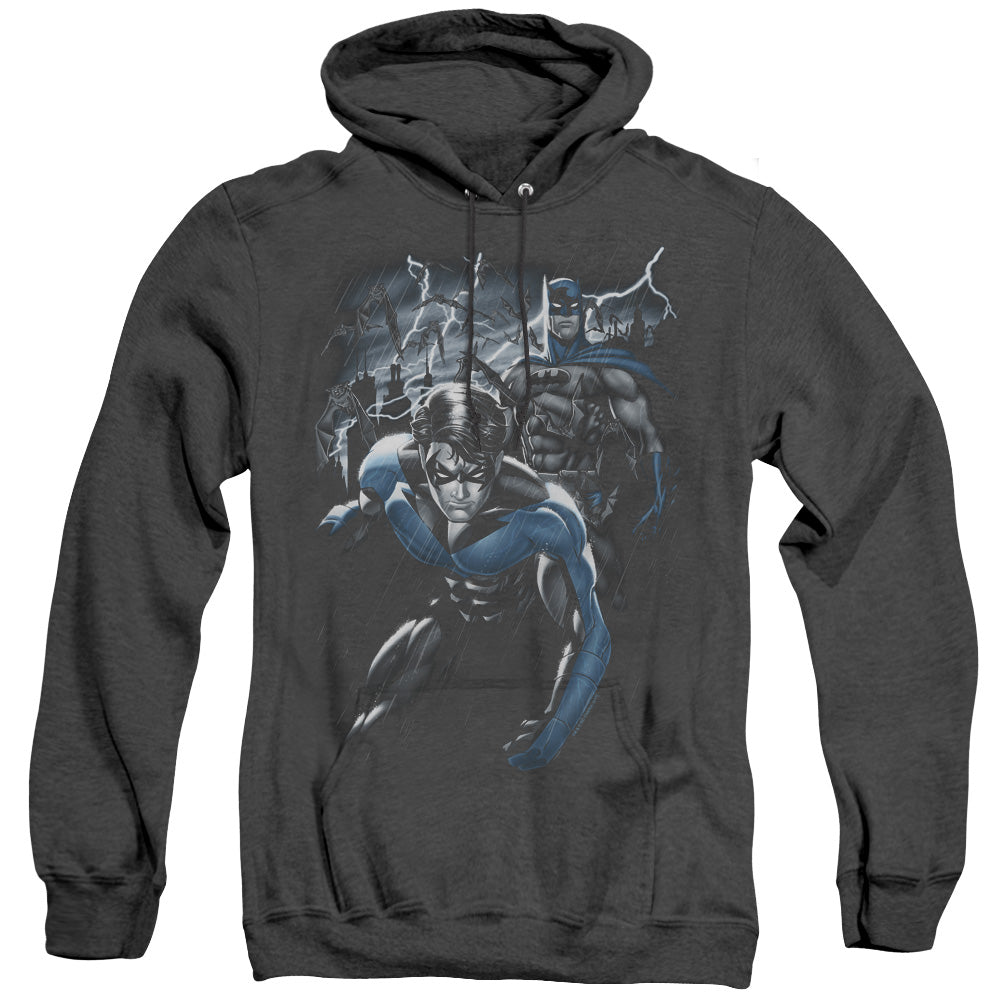 Batman - Dynamic Duo - Adult Heather Hoodie - Black