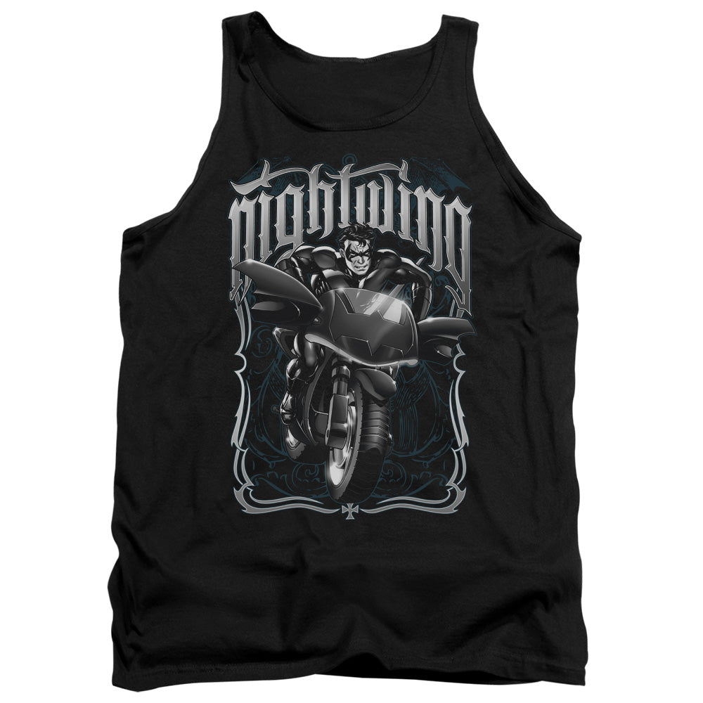 Batman - Nightwing Biker - Adult Tank - Black