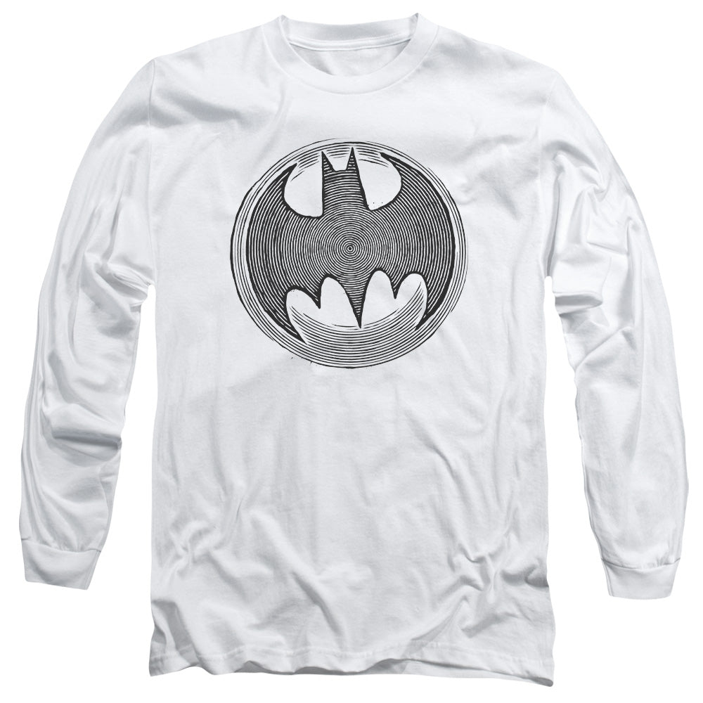 Batman - Knight Knockout - Long Sleeve Adult 18/1 - White T-shirt