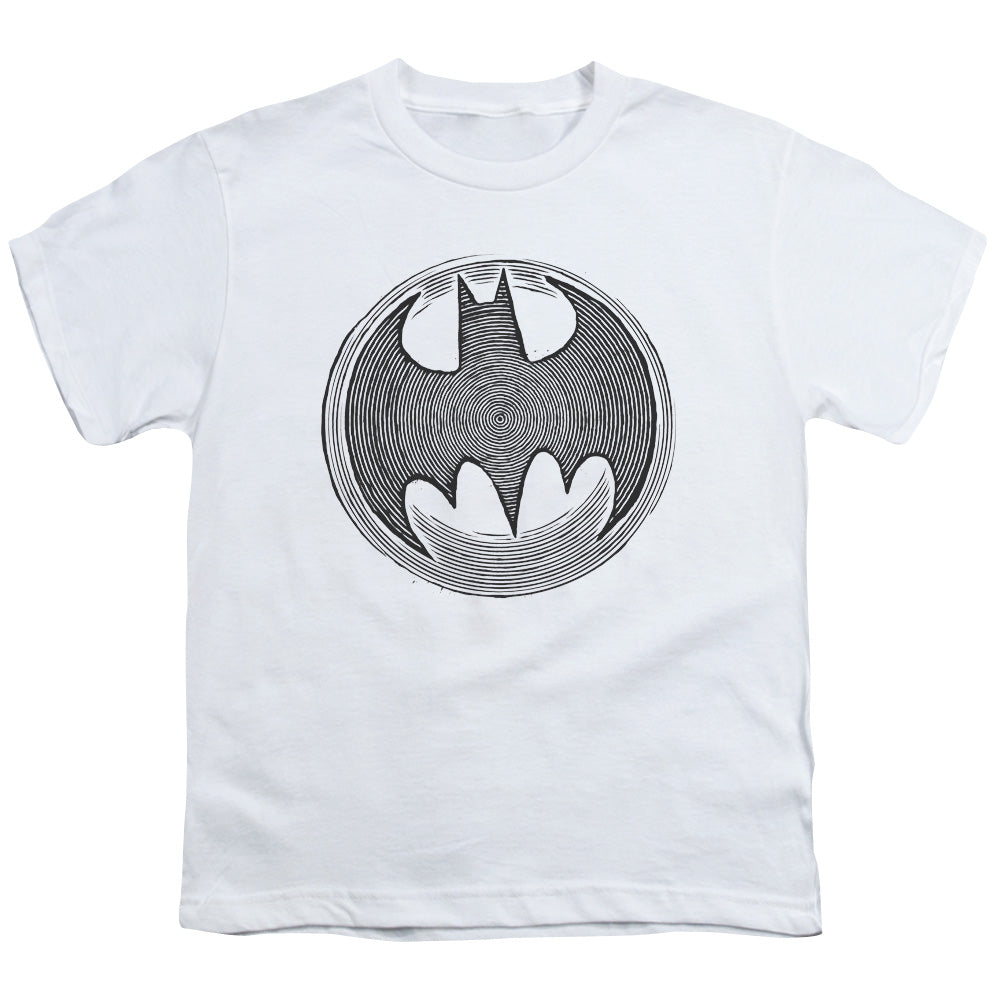 Batman - Knight Knockout - Short Sleeve Youth 18/1 - White T-shirt