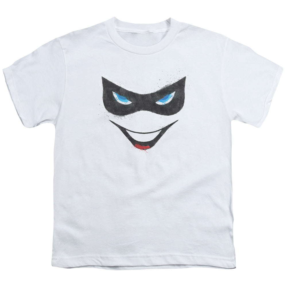 Batman - Harley Face - Short Sleeve Youth 18/1 - White T-shirt