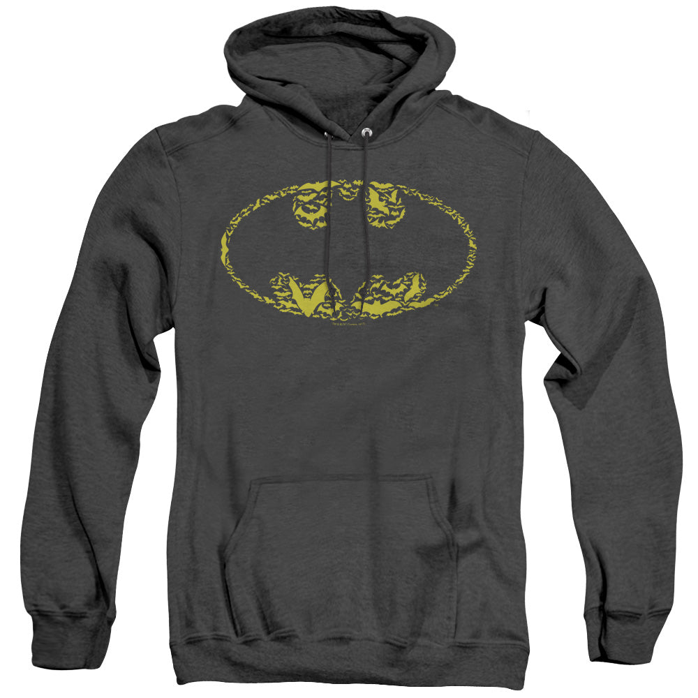 Batman - Bats On Bats - Adult Heather Hoodie - Black