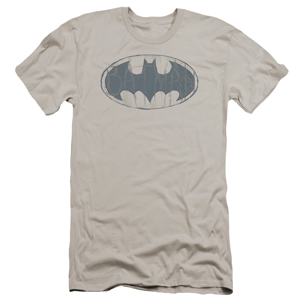 Batman - Water Sketch Signal-premuim Canvas Adult Slim Fit 30/1 - Silver