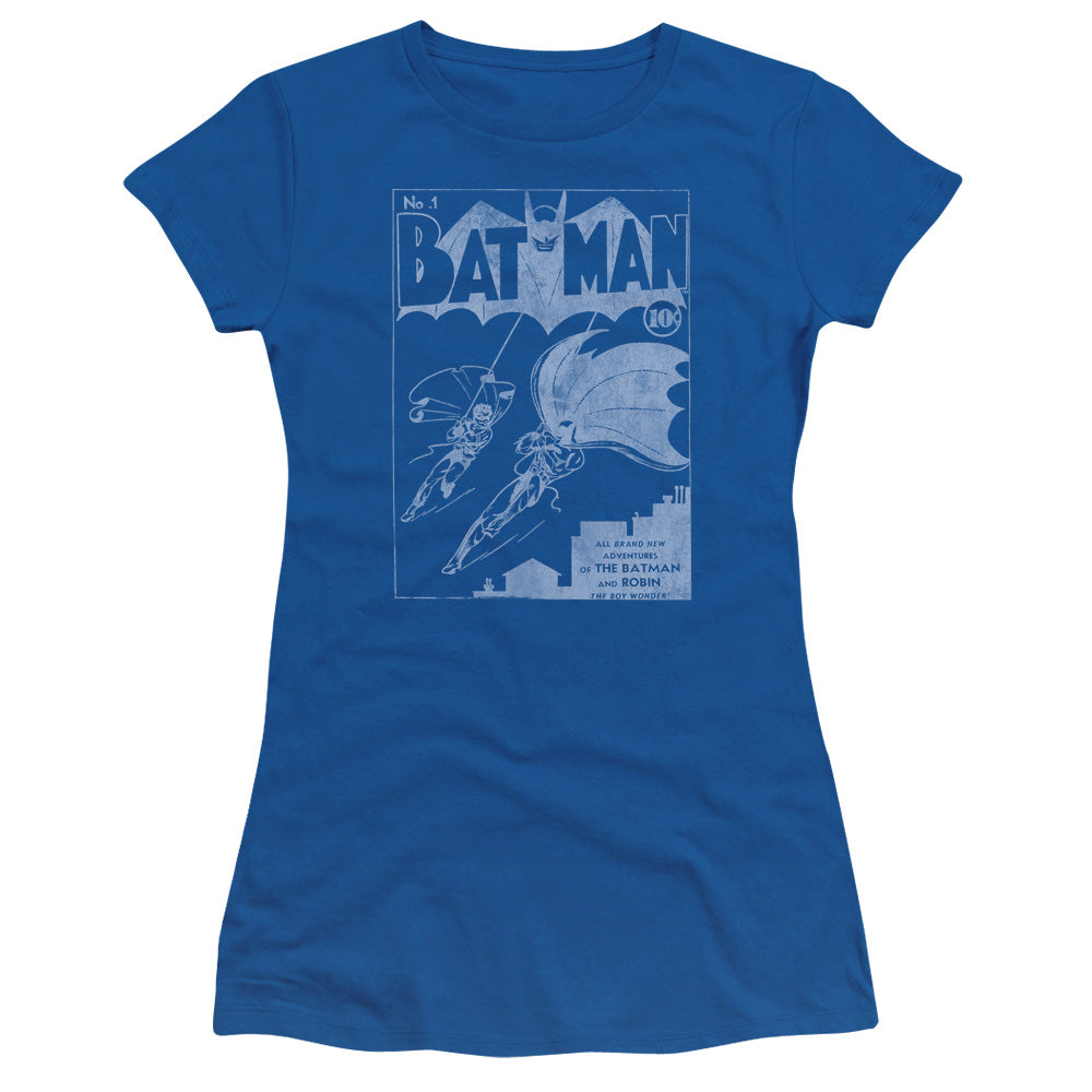 Batman - Issue 1 Cover - Short Sleeve Junior Sheer - Royal Blue T-shirt