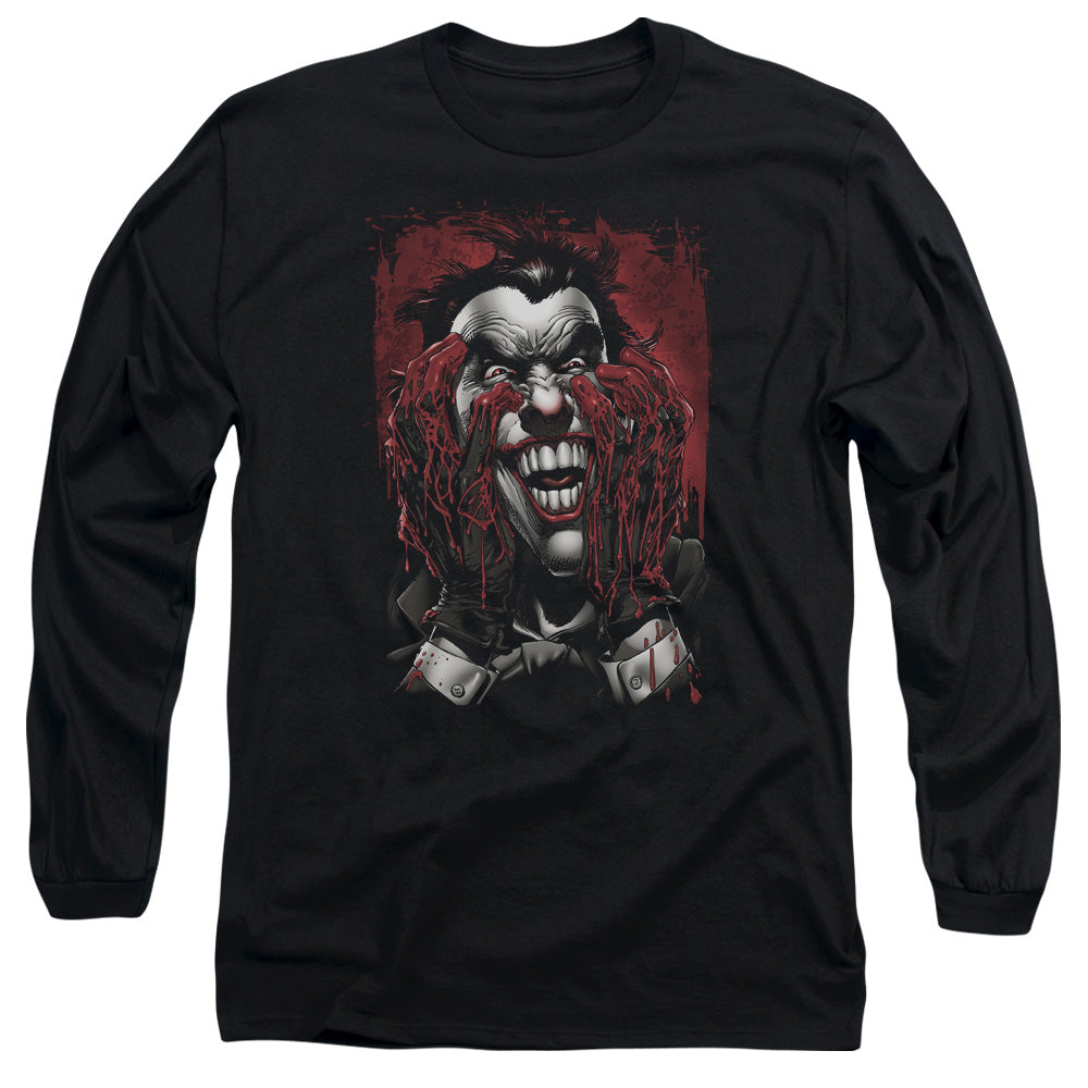 Batman - Blood In Hands - Long Sleeve Adult 18/1 - Black T-shirt