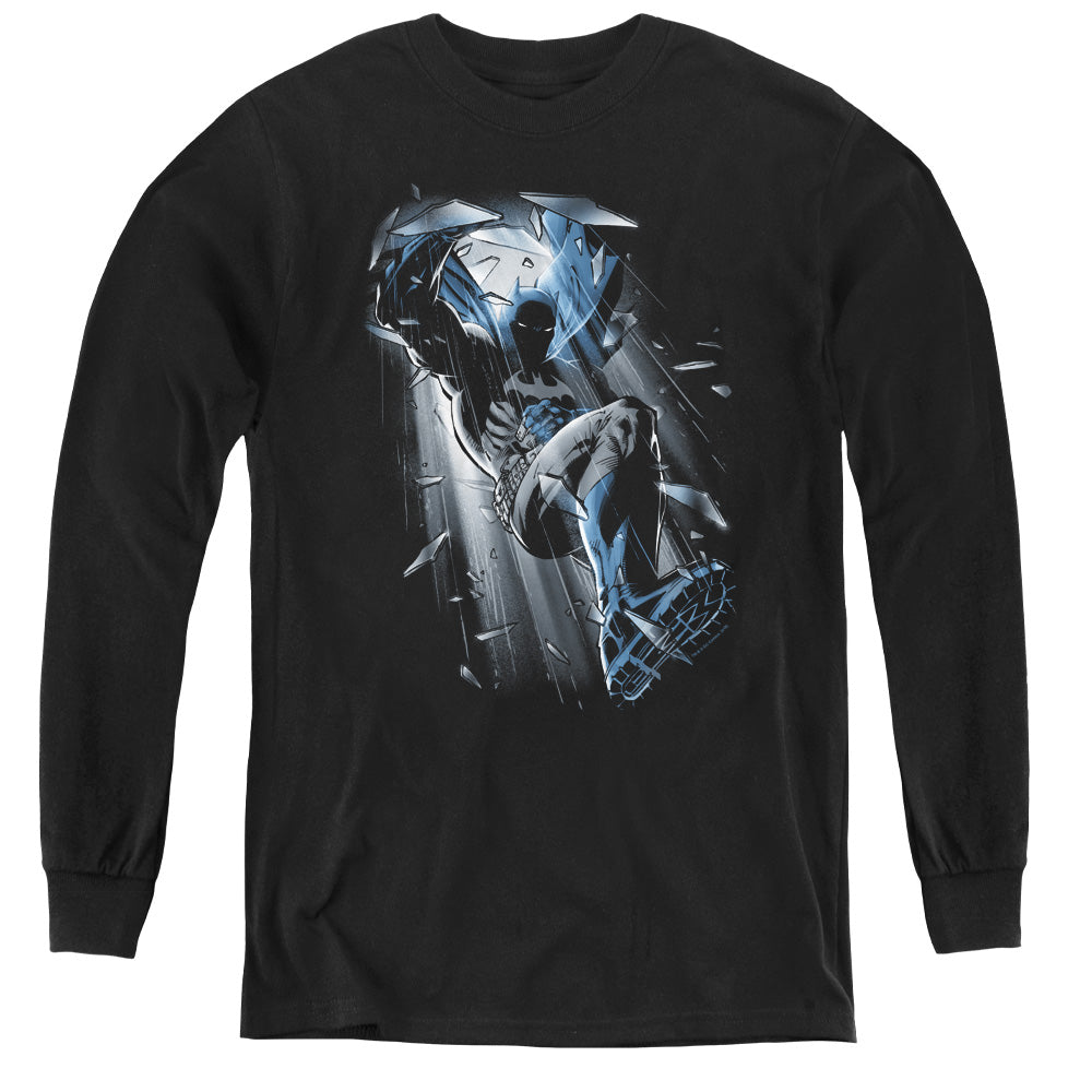 Batman - Bat Crash - Youth Long Sleeve Tee - Black