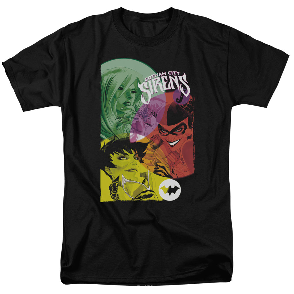 Batman - Gotham Sirens - Short Sleeve Adult 18/1 - Black T-shirt