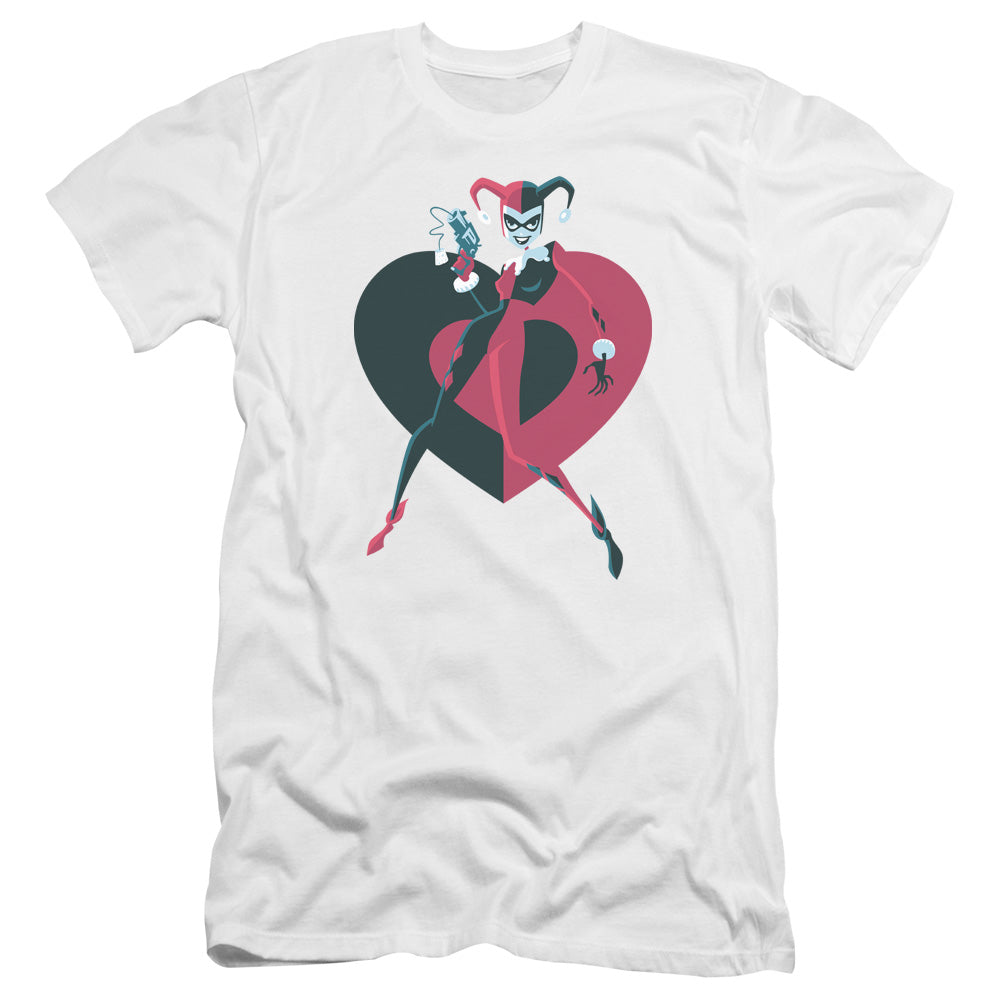 Batman - Harely Heart-premuim Canvas Adult Slim Fit 30/1 - White