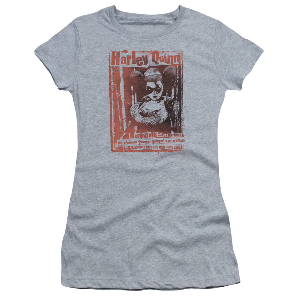 Batman - Dr Quinn - Short Sleeve Junior Sheer - Athletic Heather T-shirt