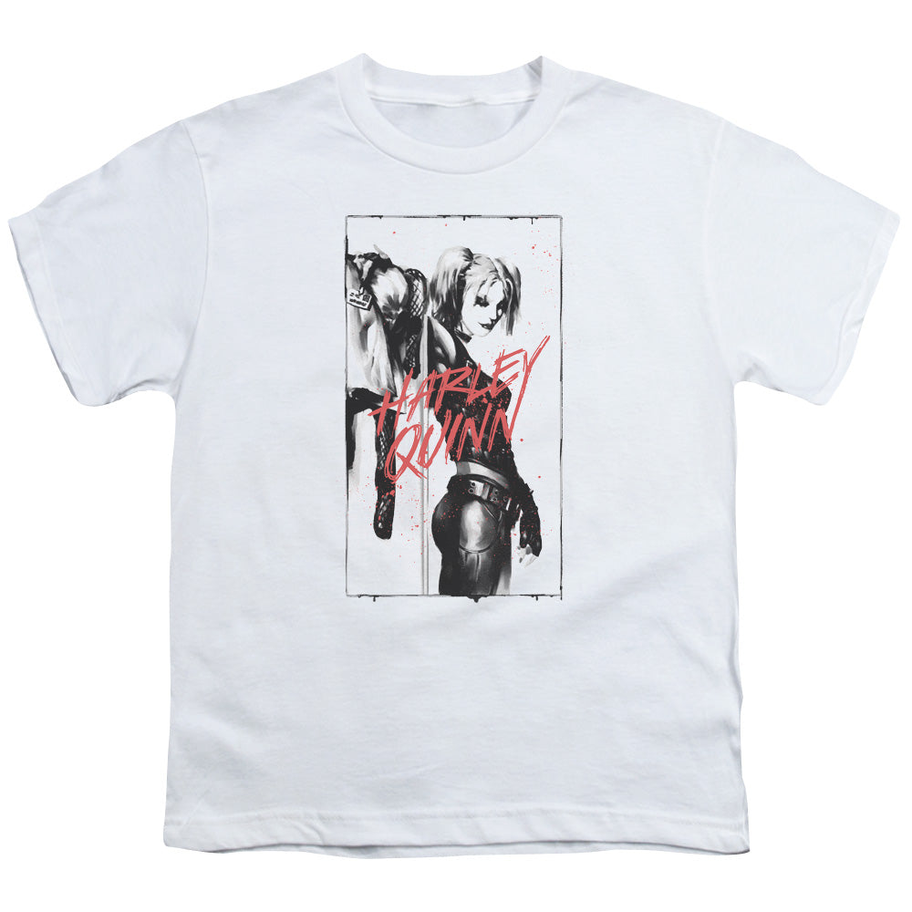 Batman - Inked Quinn - Short Sleeve Youth 18/1 - White T-shirt