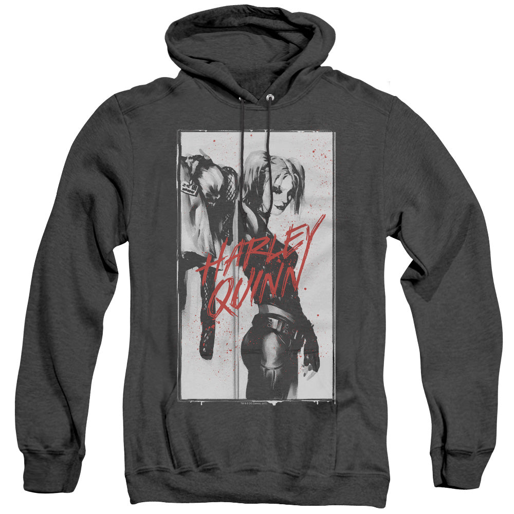 Batman - Inked Quinn - Adult Heather Hoodie - Black