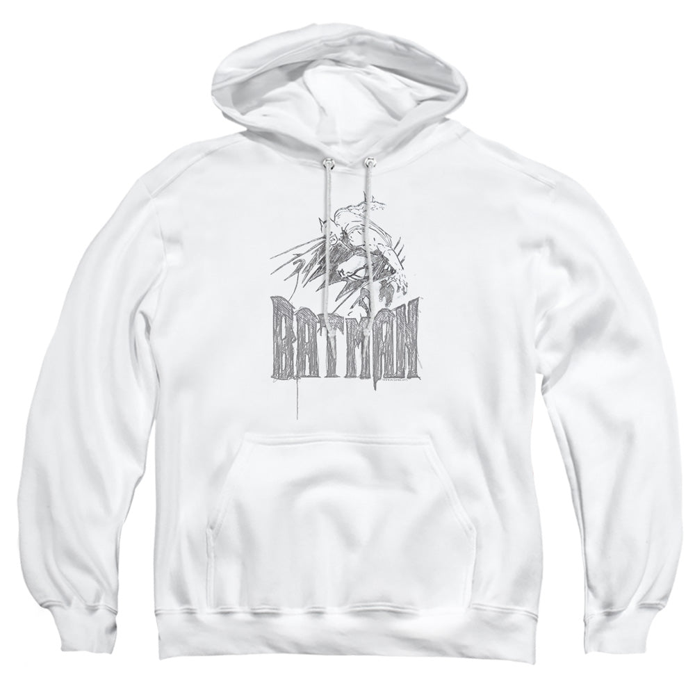 Batman - Knight Sketch - Adult Pull-over Hoodie - White