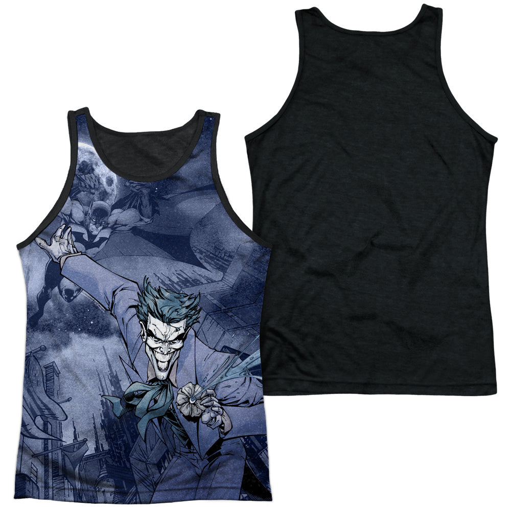 Batman - Catch The Joker - Adult Poly Tank Top Black Back - White
