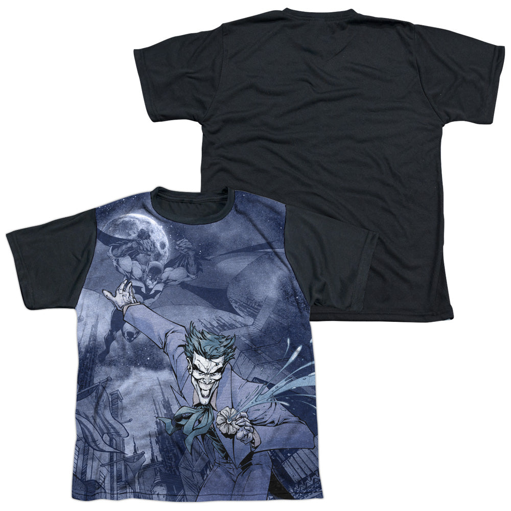 Batman - Catch The Joker - Short Sleeve Youth White Front Black Back - White T-shirt