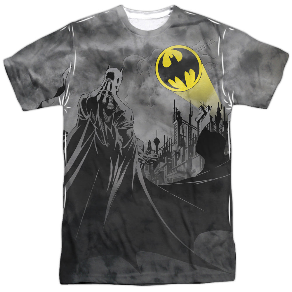 Batman - Heed The Call - Short Sleeve Adult 100% Poly Crew - White T-shirt