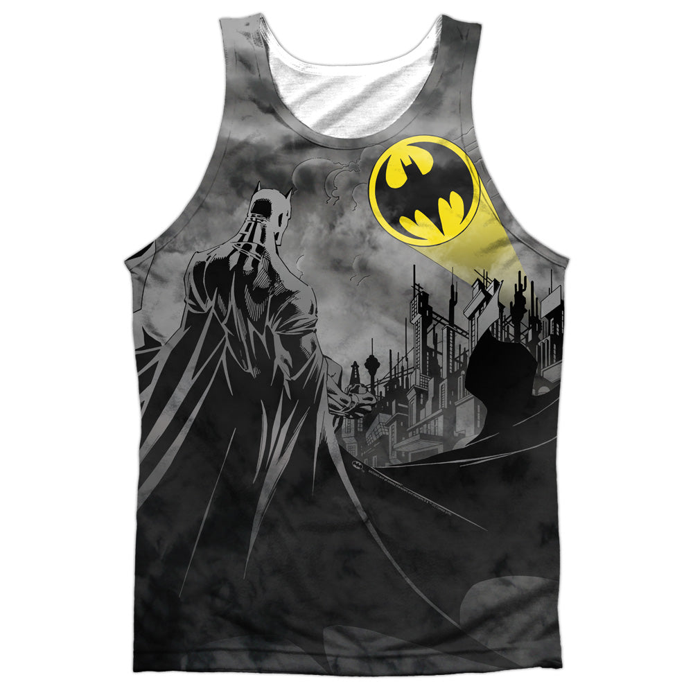 Batman - Heed The Call - Adult 100% Poly Tank Top - White