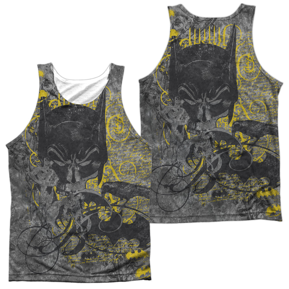 Batman - Nevermore - Adult 100% Poly Tank Top - White