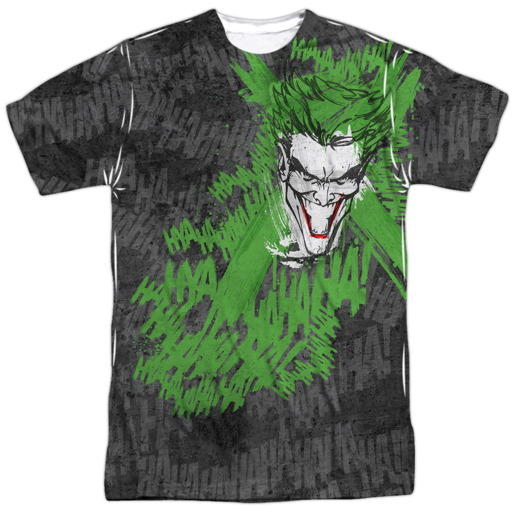 Batman - Whats So Funny - Short Sleeve Adult Poly Crew - White T-shirt