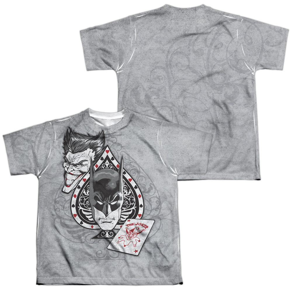 Batman - Ace - Short Sleeve Youth Poly Crew - White T-shirt