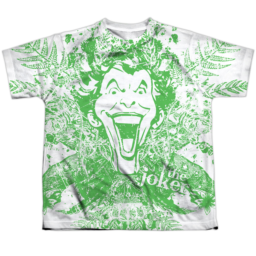 Batman - Joker In The Wild - Short Sleeve Youth Poly Crew - White T-shirt