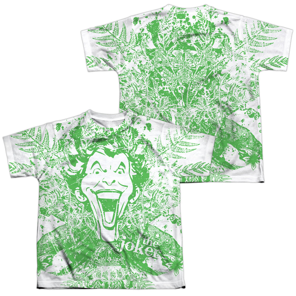 Batman - Joker In The Wild - Short Sleeve Youth Poly Crew - White T-shirt