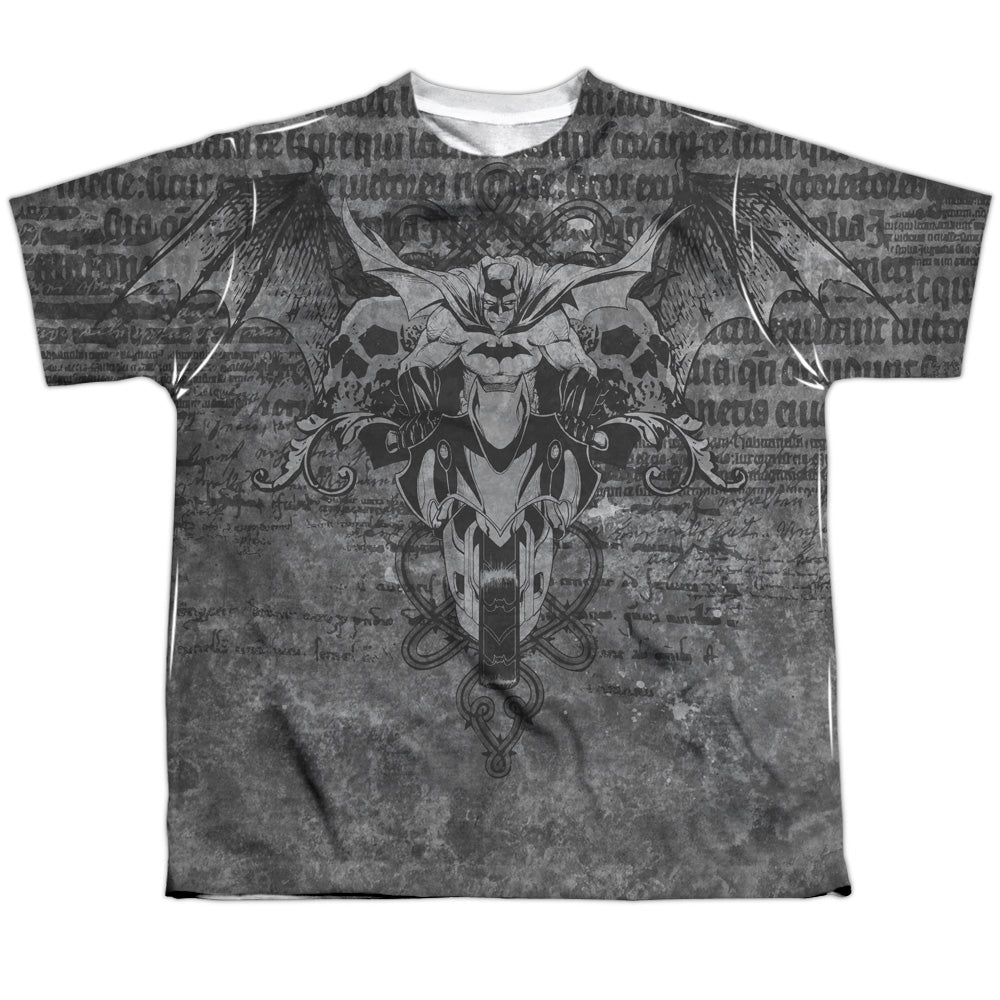 Batman - Ride Free - Short Sleeve Youth Poly Crew - White T-shirt