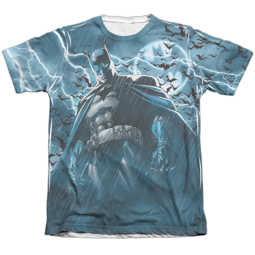 Batman - Stormy Knight - Adult 65/35 Poly/cotton Short Sleeve Tee - White T-shirt
