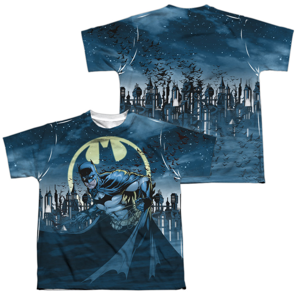 Batman - Heed The Call - Short Sleeve Youth Poly Crew - White T-shirt