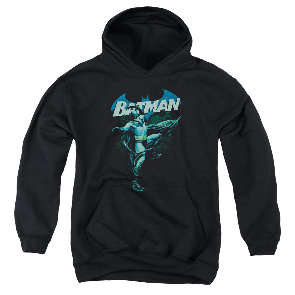 Batman - Blue Bat - Youth Pull-over Hoodie - Black
