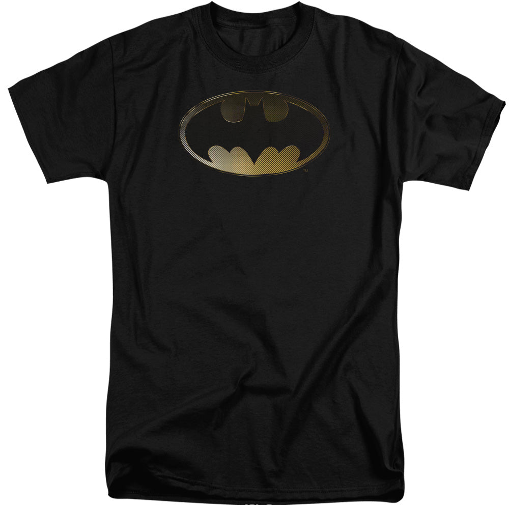 Batman - Halftone Bat - Short Sleeve Adult Tall - Black T-shirt