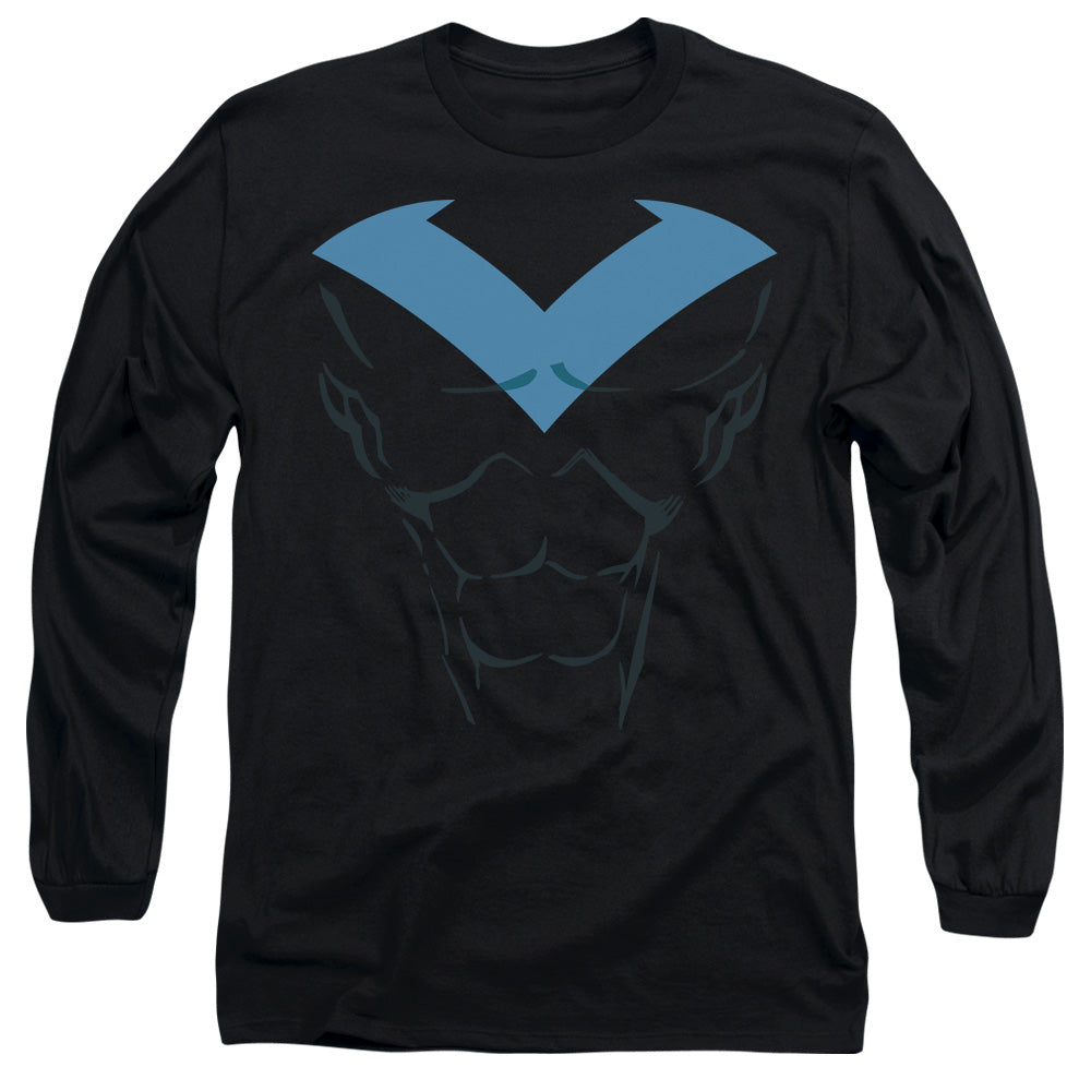 Batman - Nightwing Uniform - Long Sleeve Adult 18/1 - Black T-shirt
