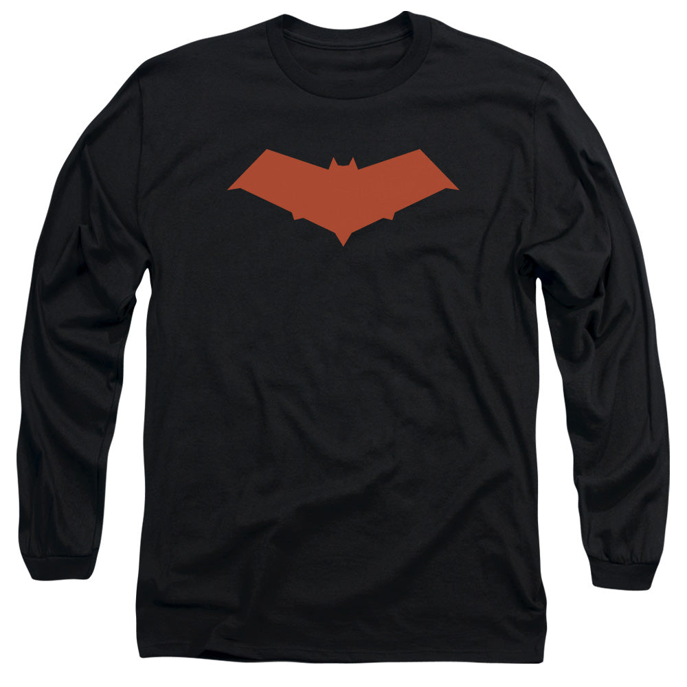 Batman - Red Hood - Long Sleeve Adult 18/1 - Black T-shirt