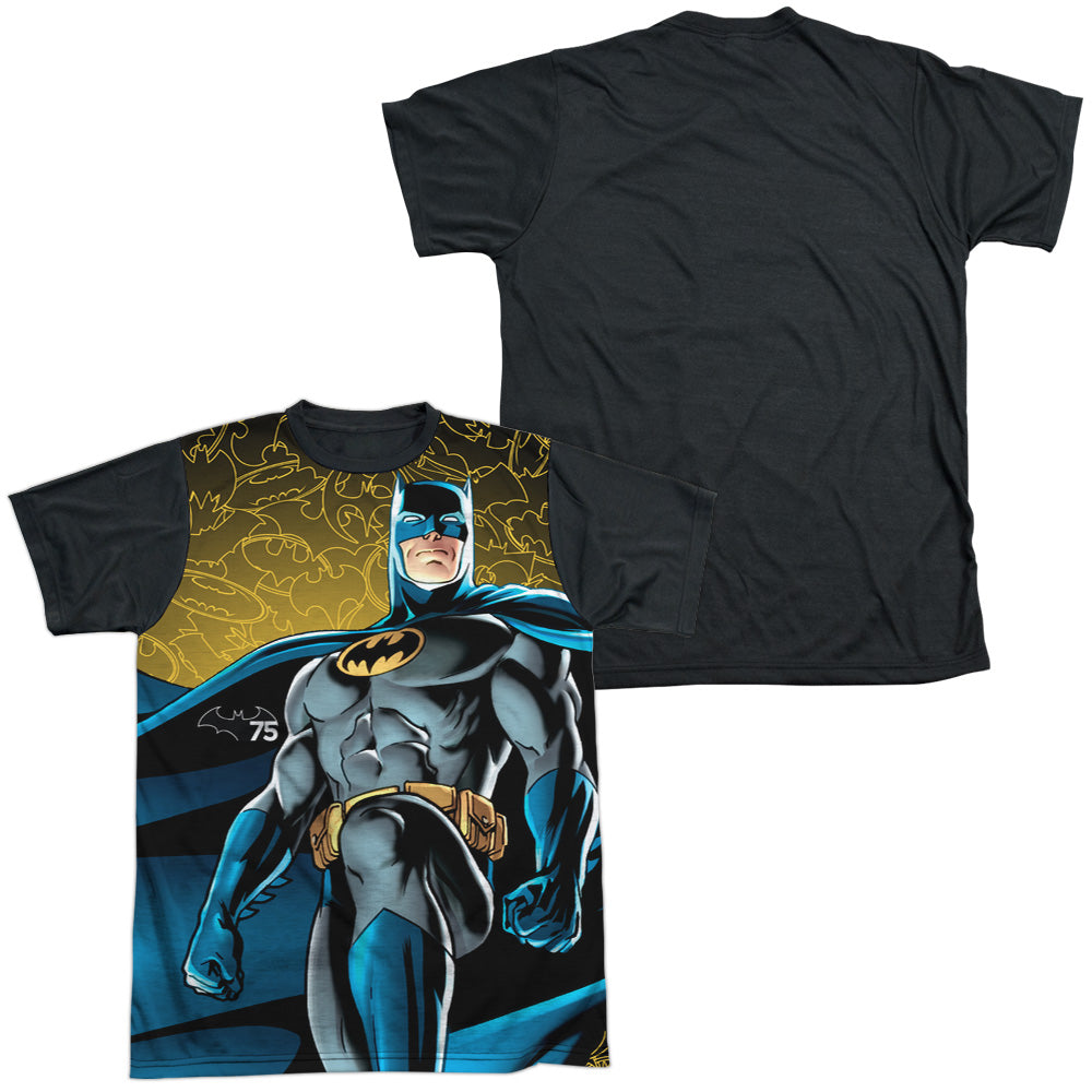 Batman - 75 Glow - Short Sleeve Adult White Front Black Back - White T-shirt