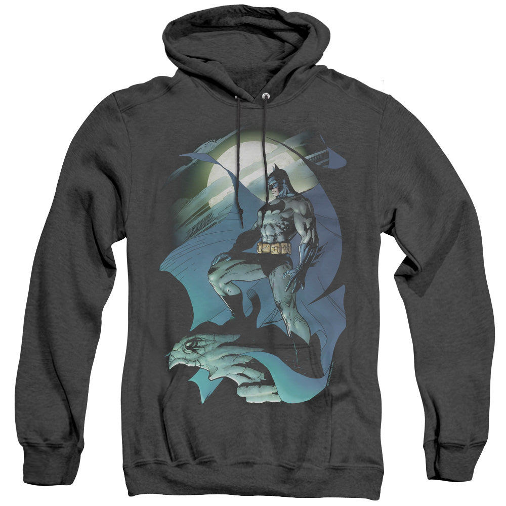 Batman - Glow Of The Moon - Adult Heather Hoodie - Black