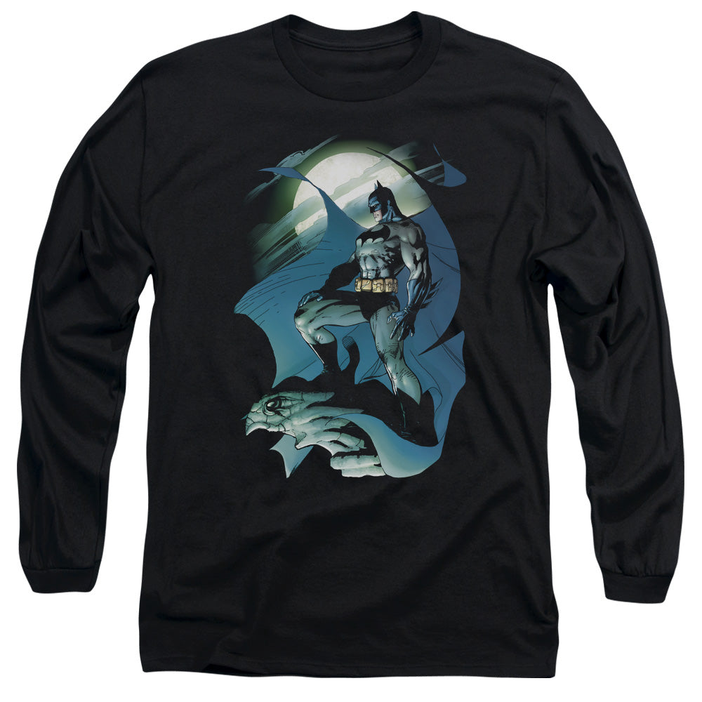 Batman - Glow Of The Moon - Long Sleeve Adult 18/1 - Black T-shirt