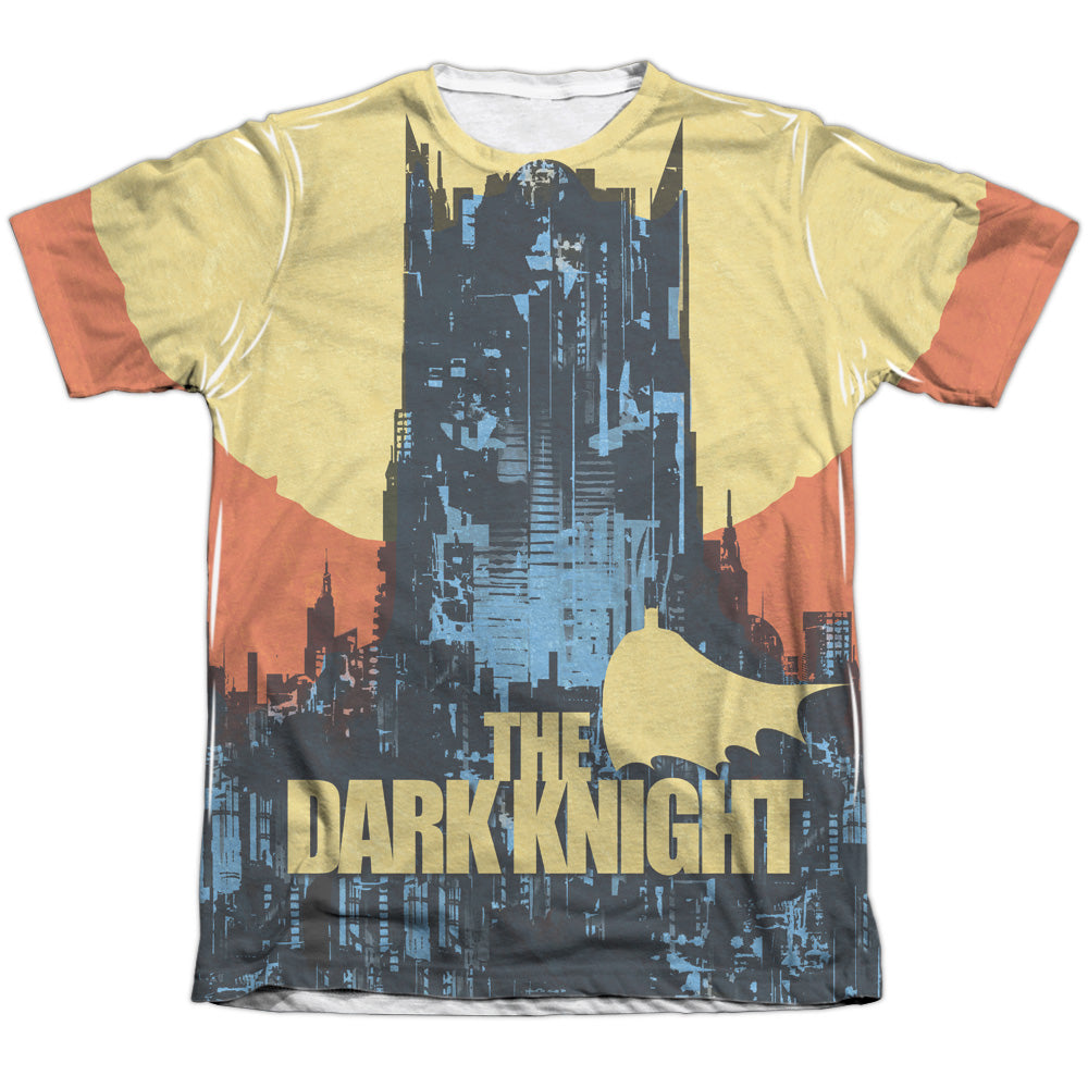 Batman - Bat Building - Adult Poly/cotton Short Sleeve Tee - White T-shirt