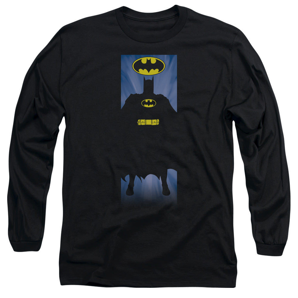 Batman - Batman Block - Long Sleeve Adult 18/1 - Black T-shirt