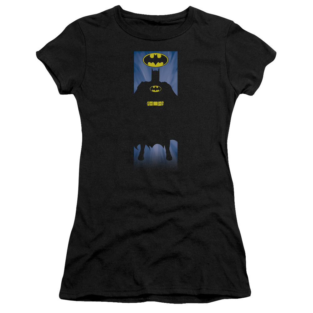 Batman - Batman Block - Short Sleeve Junior Sheer - Black T-shirt