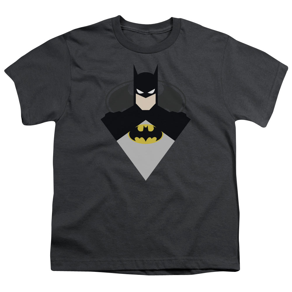 Batman - Simple Bat - Short Sleeve Youth 18/1 - Charcoal T-shirt