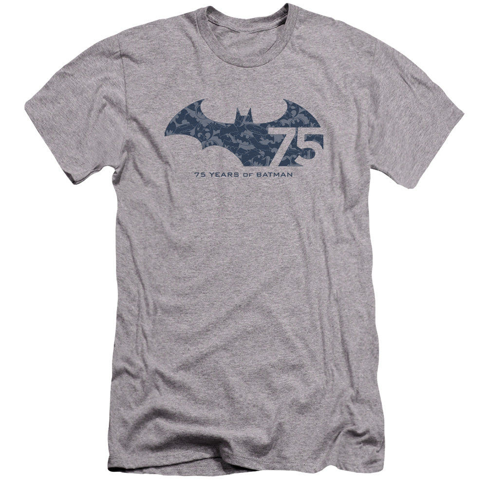 Batman - 75 Year Collage-premuim Canvas Adult Slim Fit 30/1 - Athletic Heather