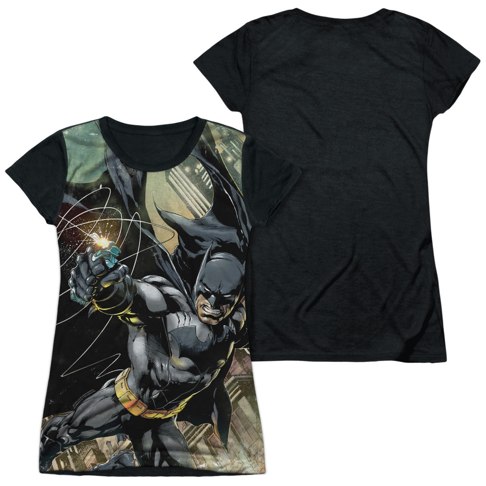 Batman - Catch - Short Sleeve Junior Poly Black Back - White T-shirt