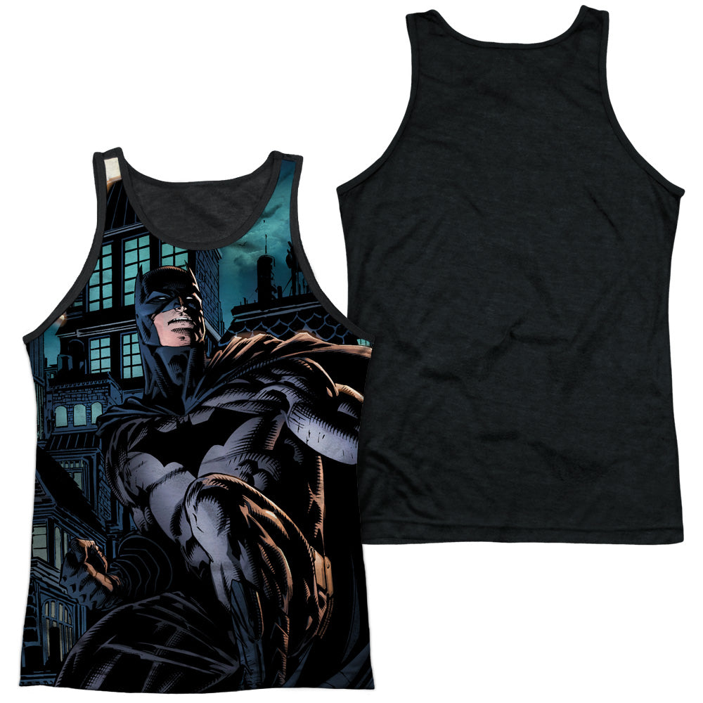 Batman - Coming For You - Adult Poly Tank Top Black Back - White